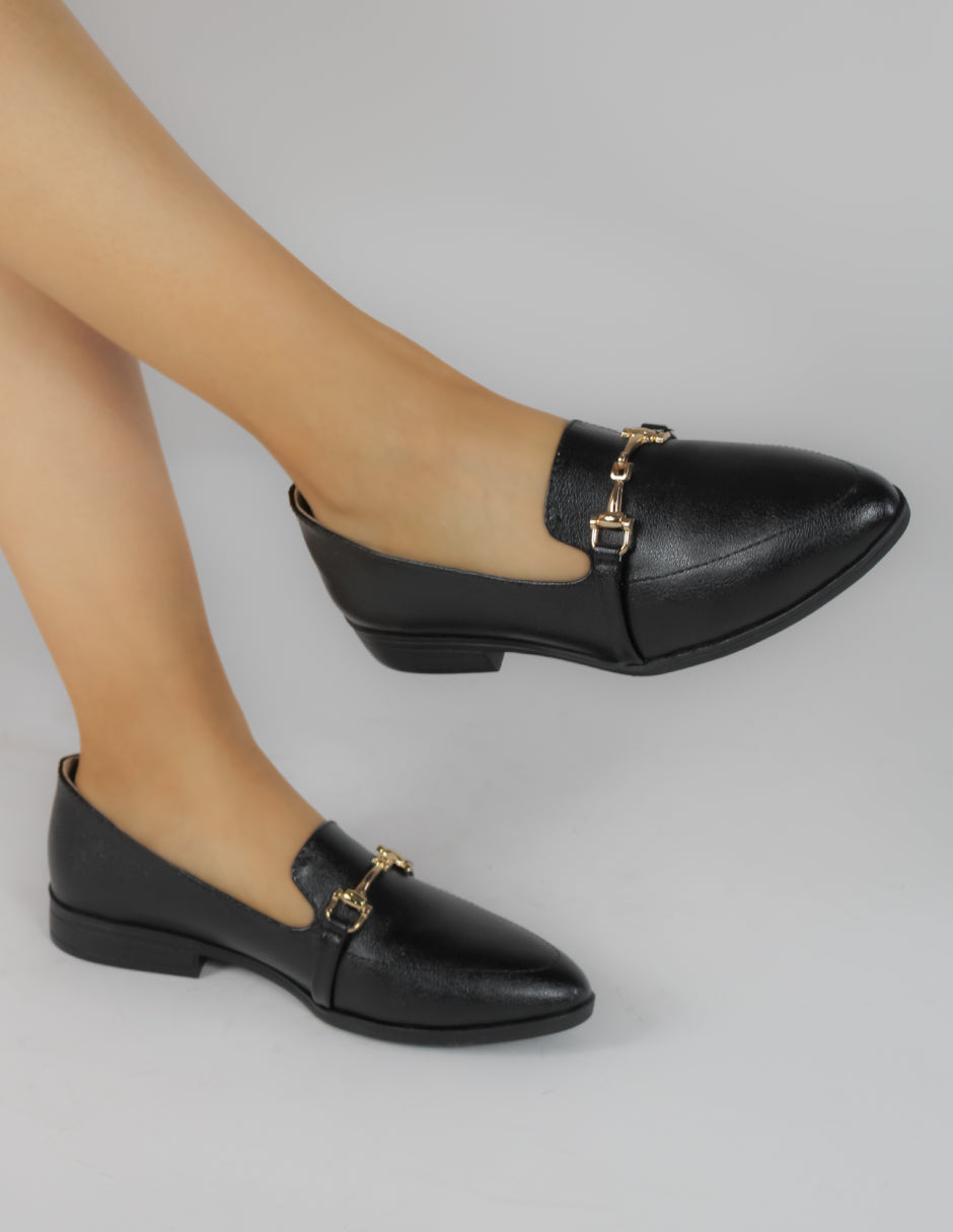 Mocasines Exterior Sintético Color Negro Para Mujer De RBCOLLECTION