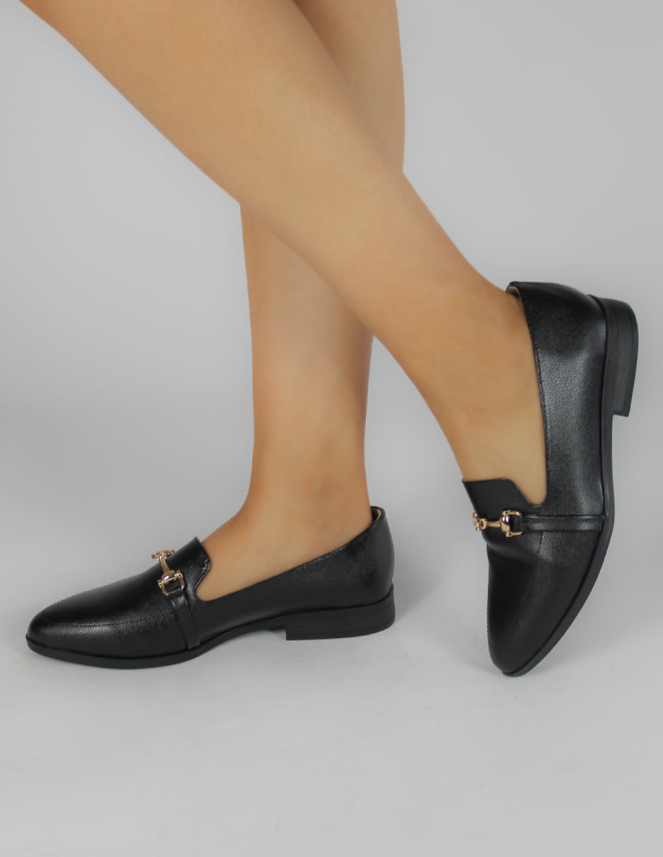 Mocasines Exterior Sintético Color Negro Para Mujer De RBCOLLECTION