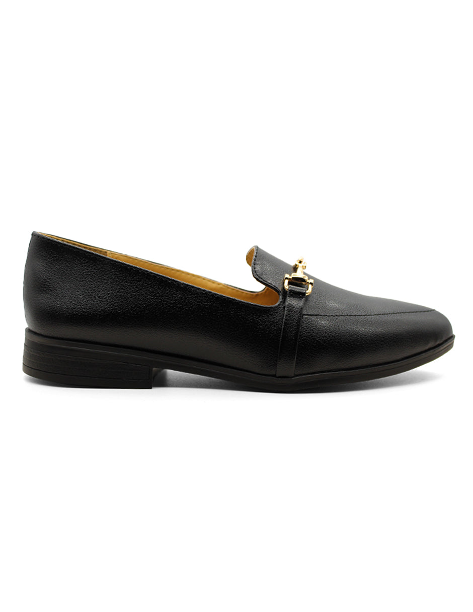 Mocasines Exterior Sintético Color Negro Para Mujer De RBCOLLECTION