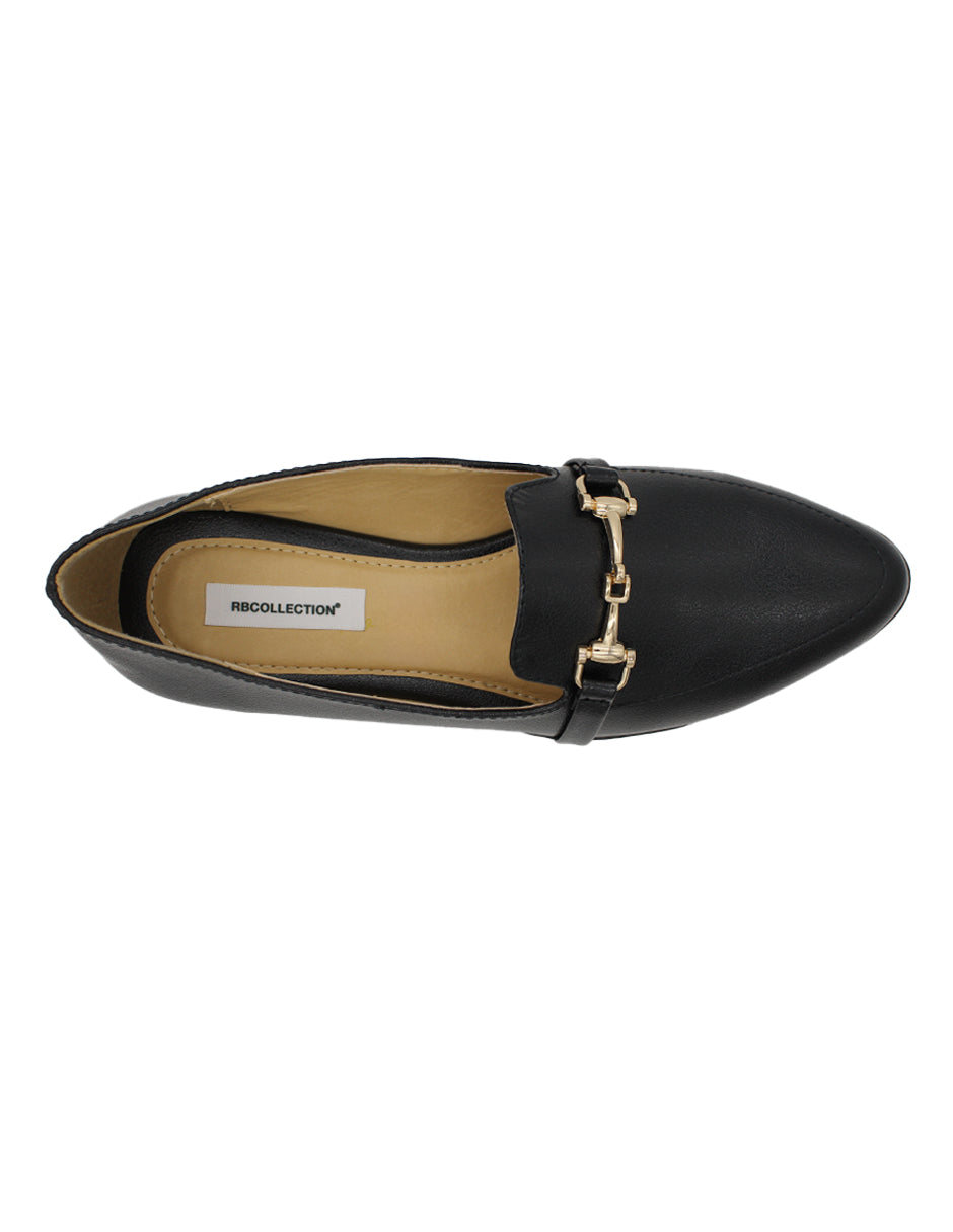Mocasines Exterior Sintético Color Negro Para Mujer De RBCOLLECTION