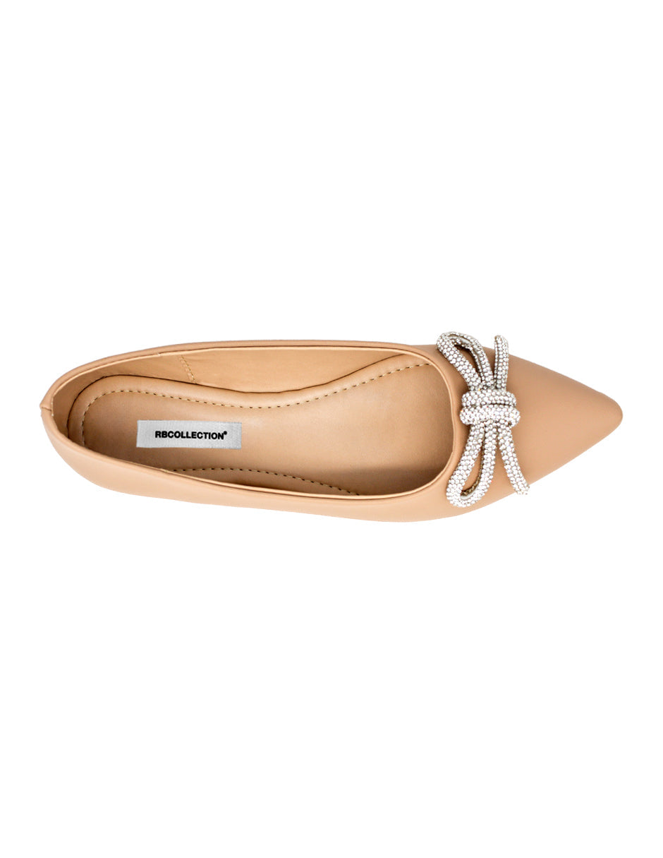 Flats clásicas Exterior Piel Sintético Color Café Para Mujer De RBCOLLECTION