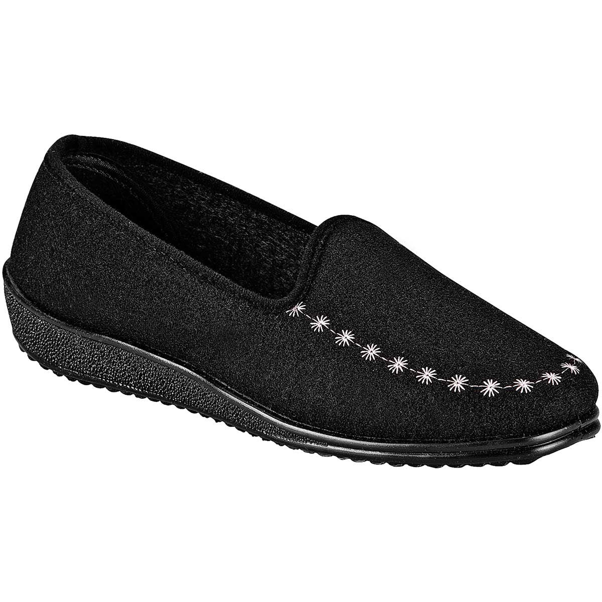 Pantuflas Exterior Textil Color Negro Para Mujer De Tovaco