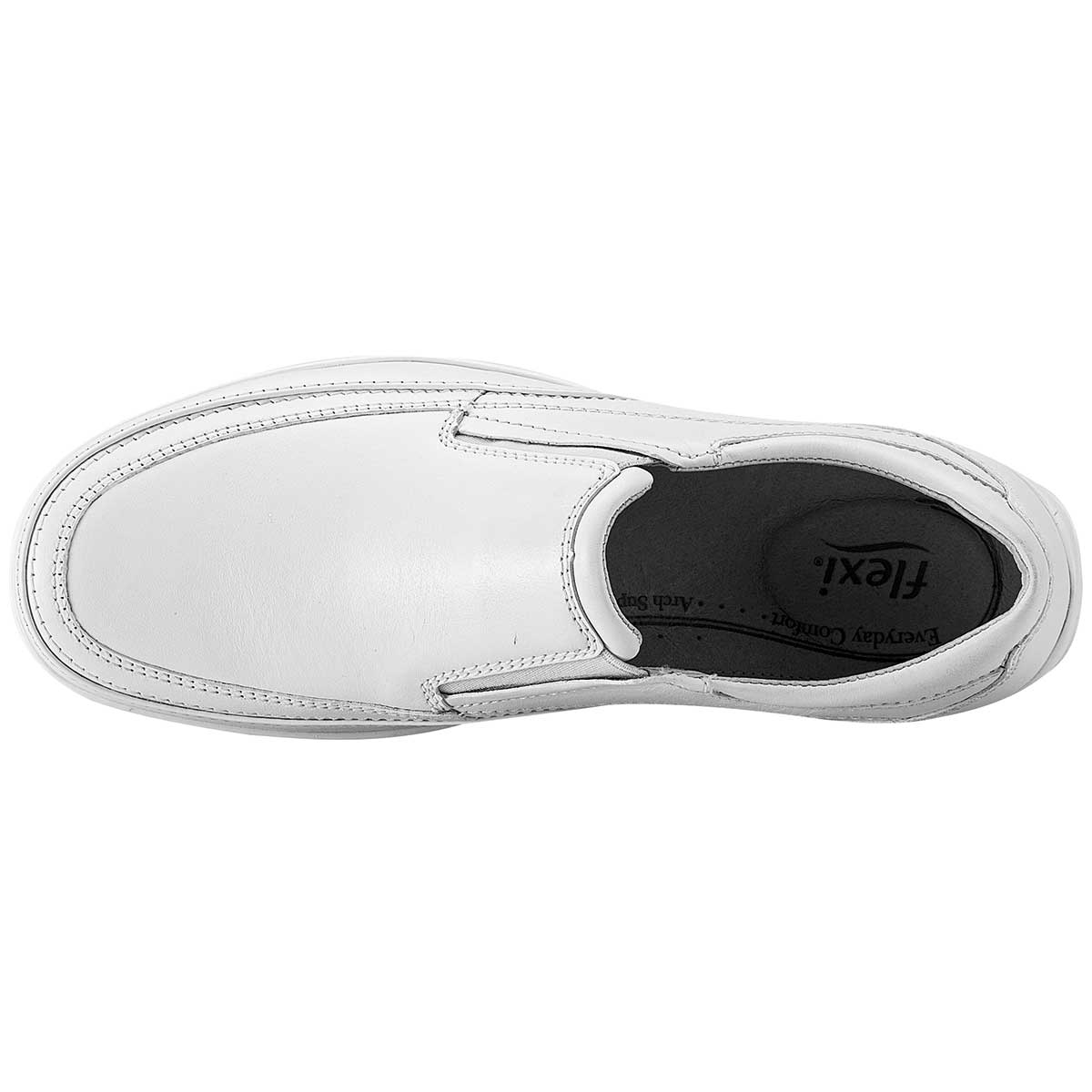 Zapatos confort y diabetico Exterior Piel Color Blanco Para Hombre De Flexi