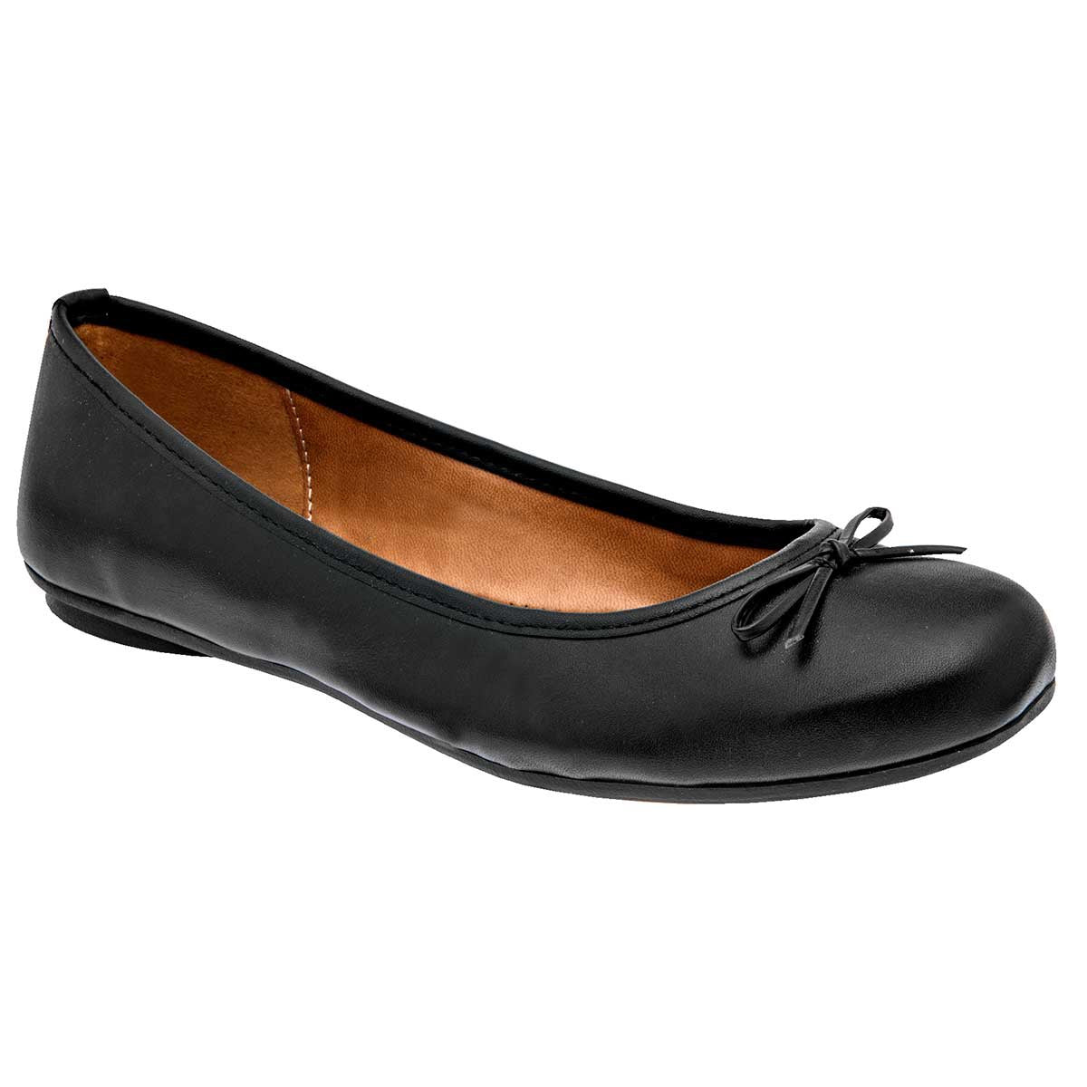 Flats Exterior Piel Color Negro Para Mujer De Flexi