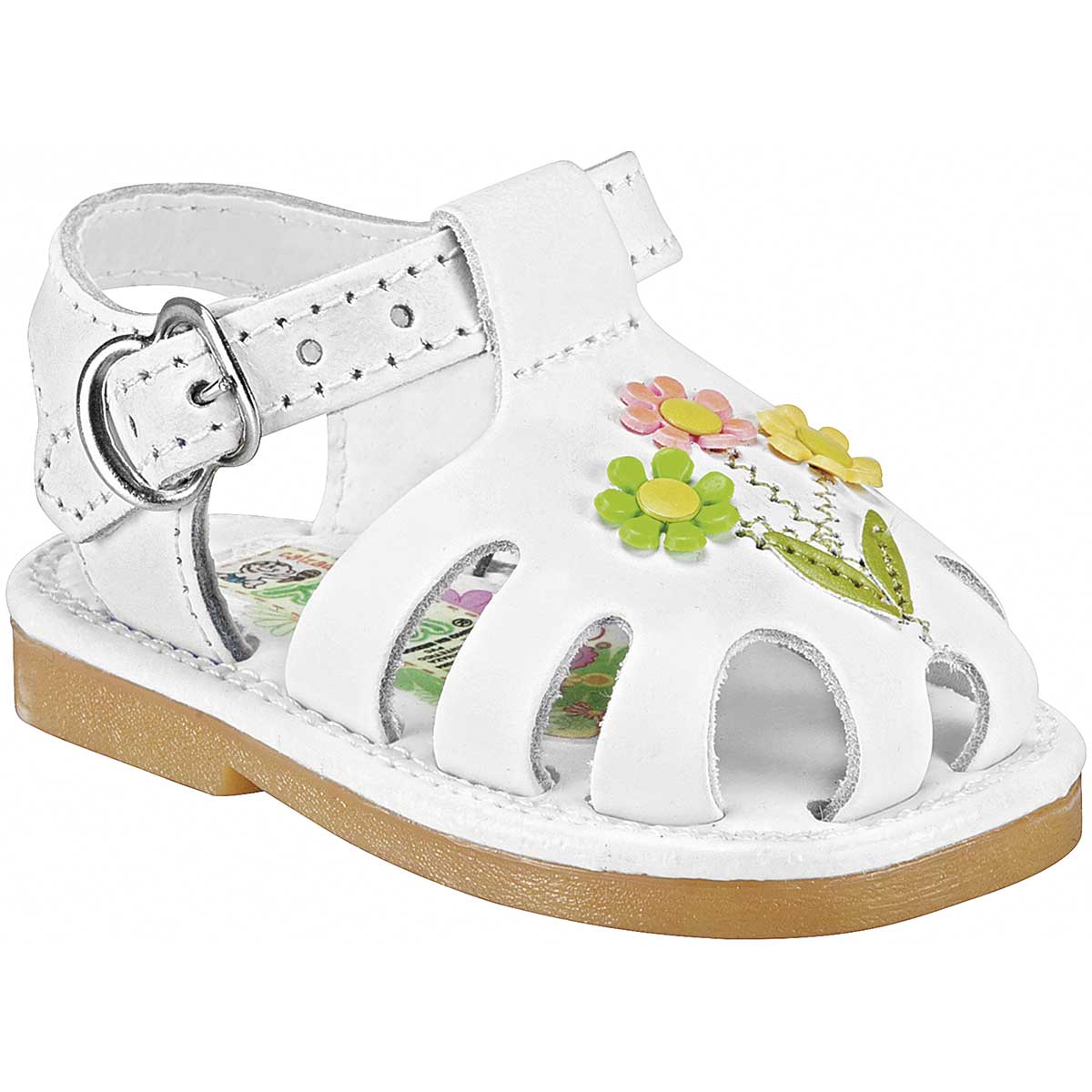 Sandalias Exterior Piel Color Blanco Para Niña De Kariñitos d' Pachekin