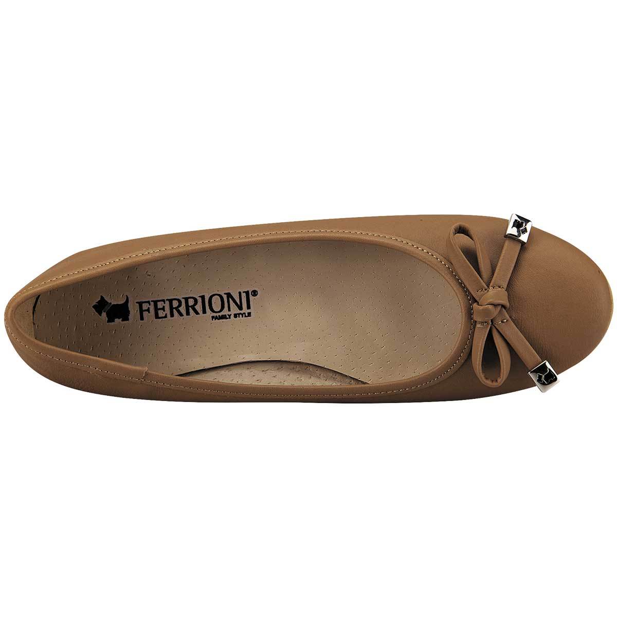 Flats clasicas Exterior Gamuza sintética Color Camel de Ferrioni