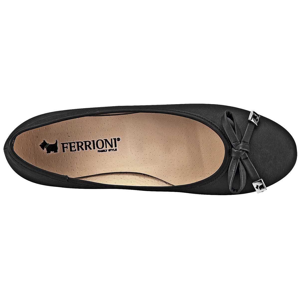 Flats clasicas Exterior Gamuza sintética Color Negro de Ferrioni