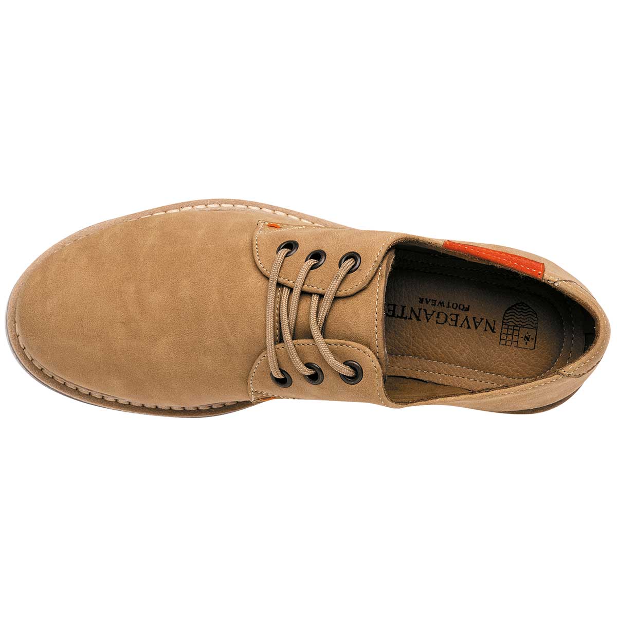 Oxfords Exterior Sintético Color Beige  Para Hombre De Navegante