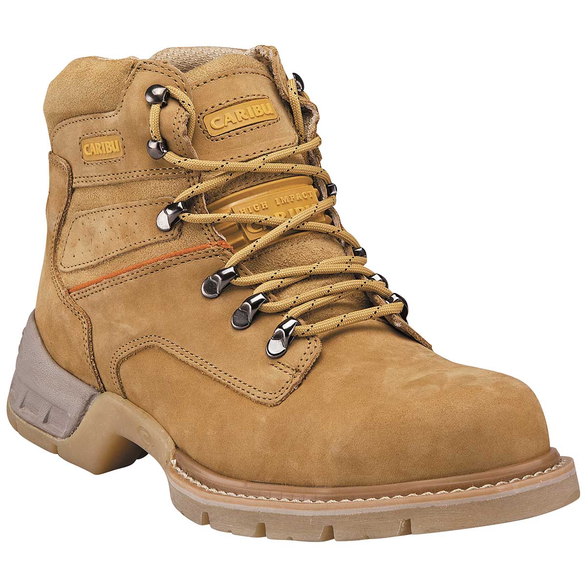 Botas industriales Exterior Piel Color Amarillo Para Hombre De Caribu