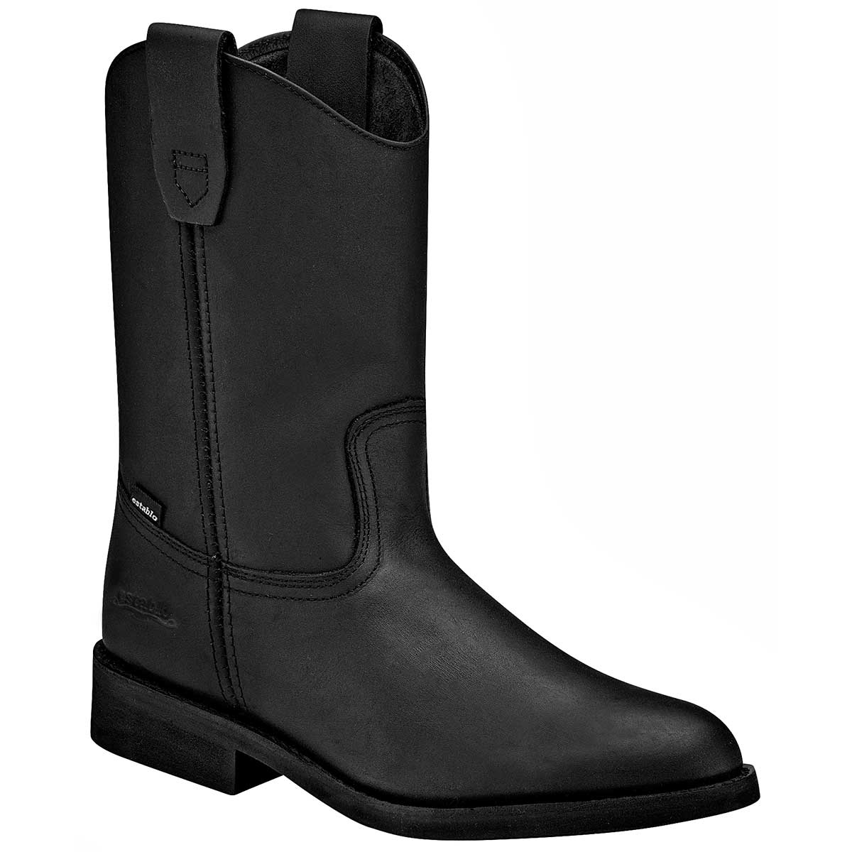 Botas western Exterior Piel Color Negro Para Hombre De Establo