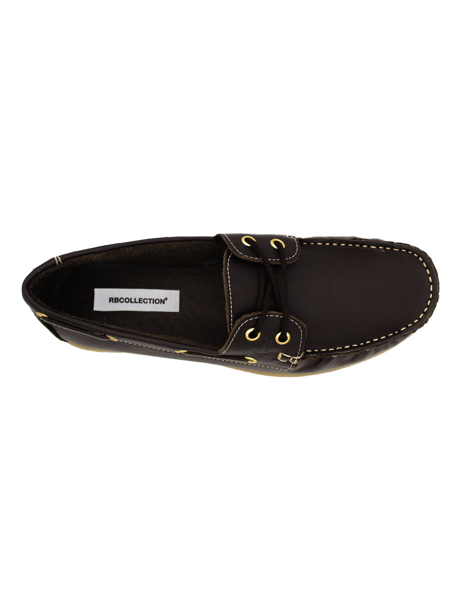 Mocasines Exterior Piel Color Café Para Hombre De RBCOLLECTION