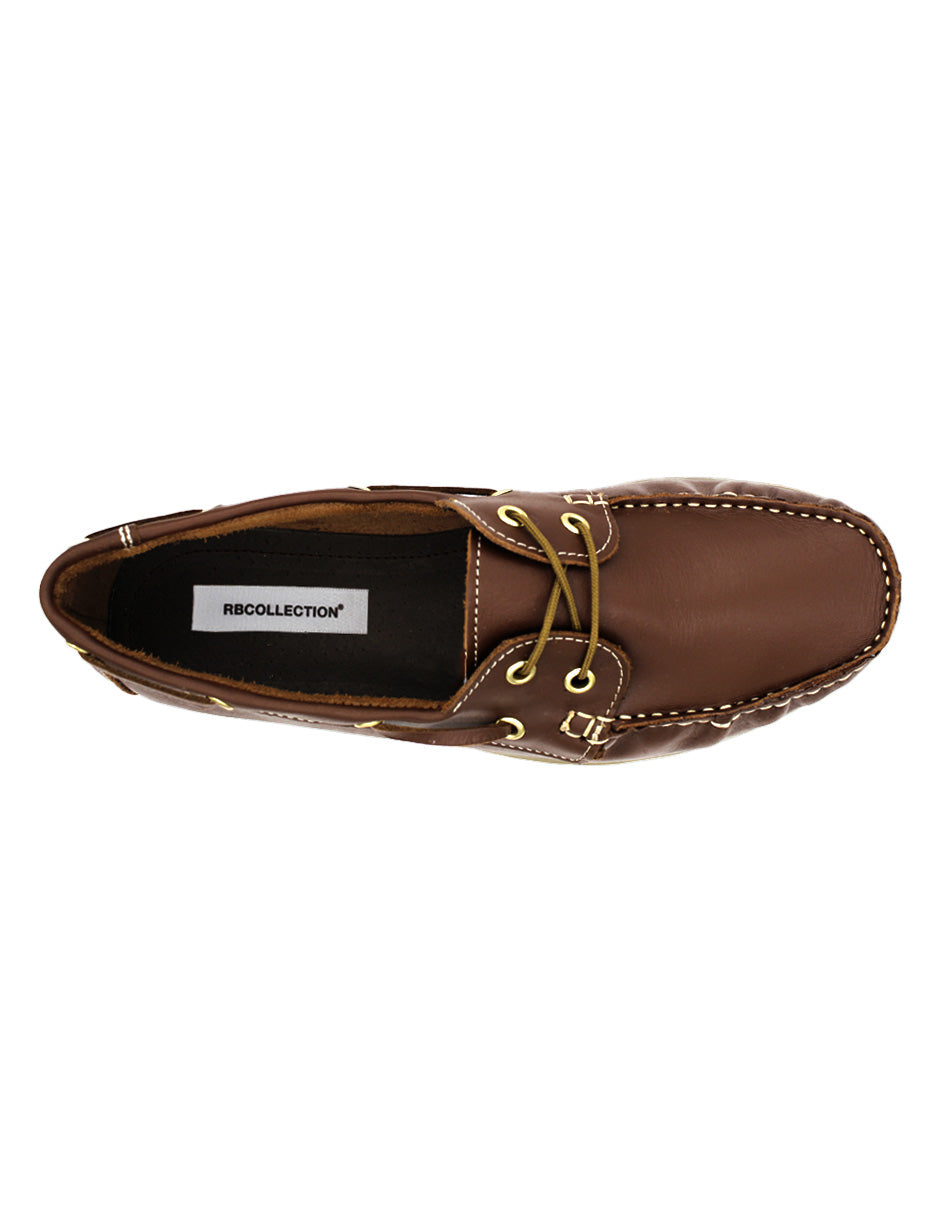 Mocasines Exterior Piel Color Café Para Hombre De RBCOLLECTION