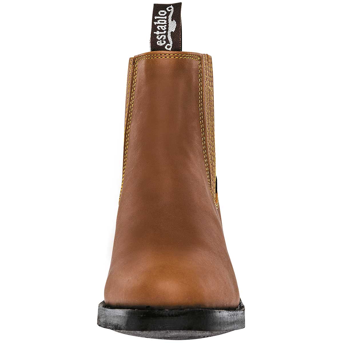 Botas western Exterior Piel Color Camel Para Hombre De Establo