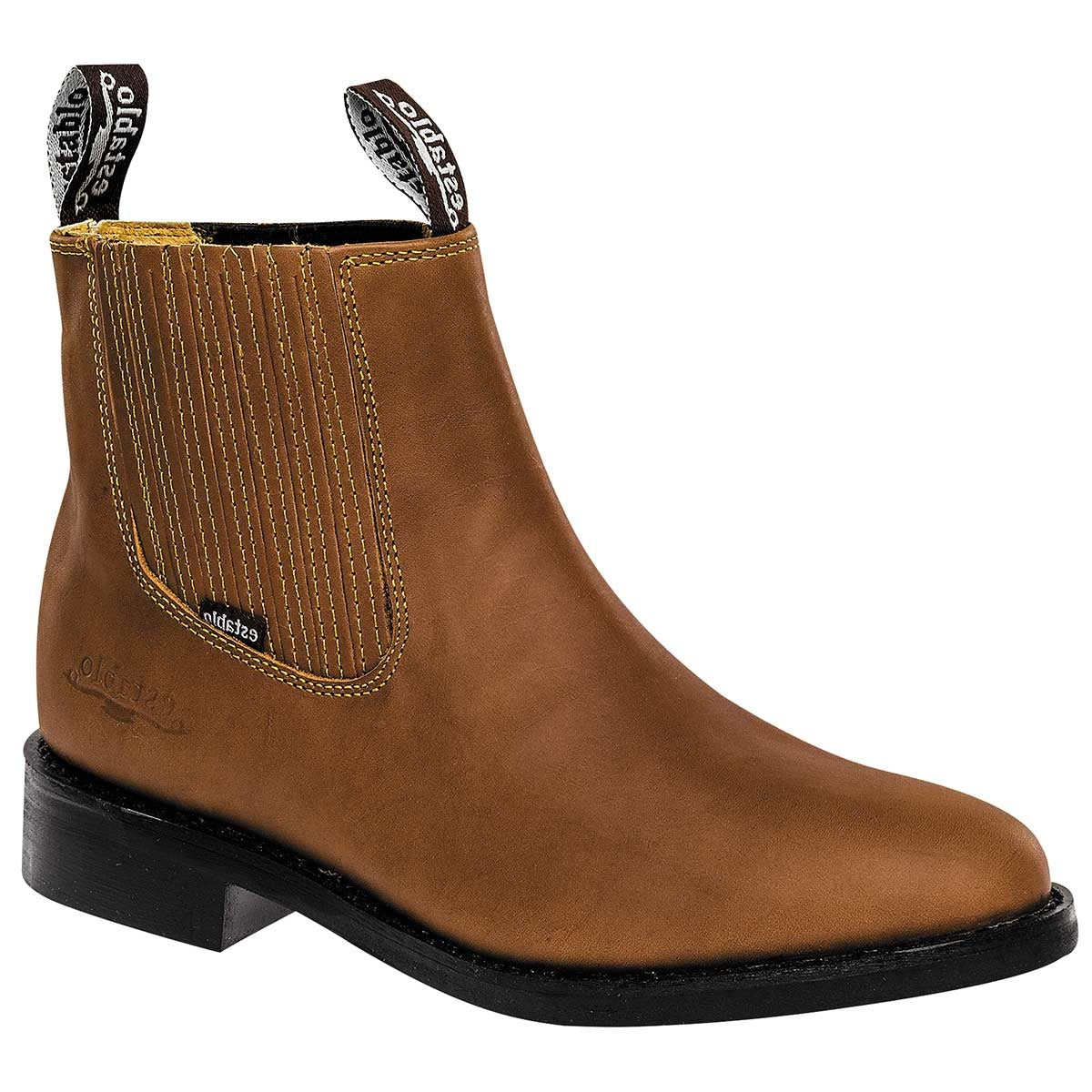 Botas western Exterior Piel Color Camel Para Hombre De Establo