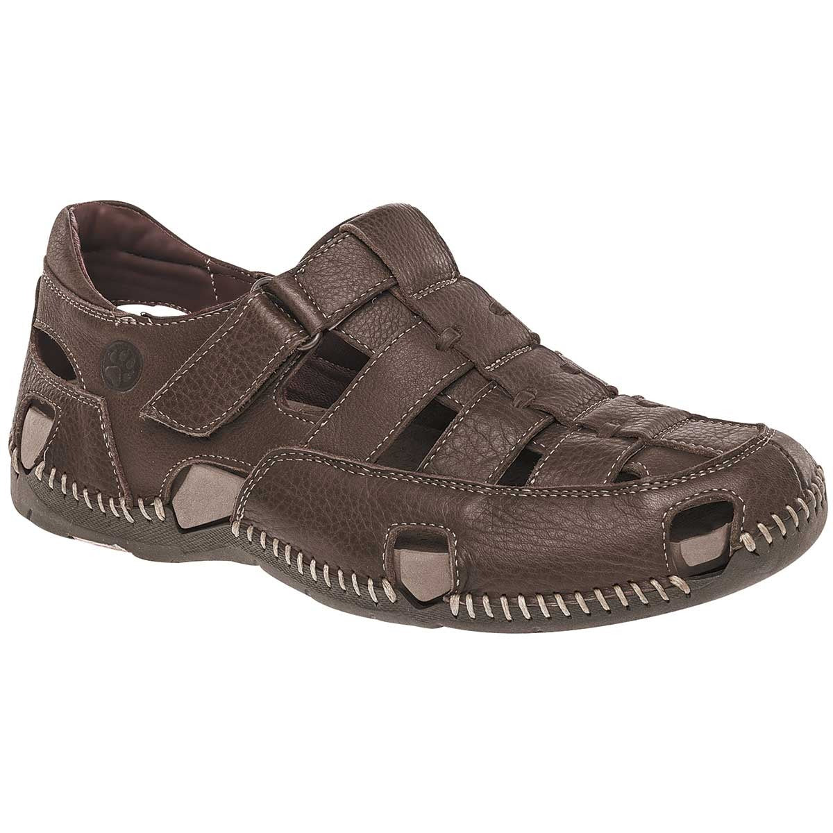 Sandalias Exterior Piel Color Café Para Hombre De Lobo Solo