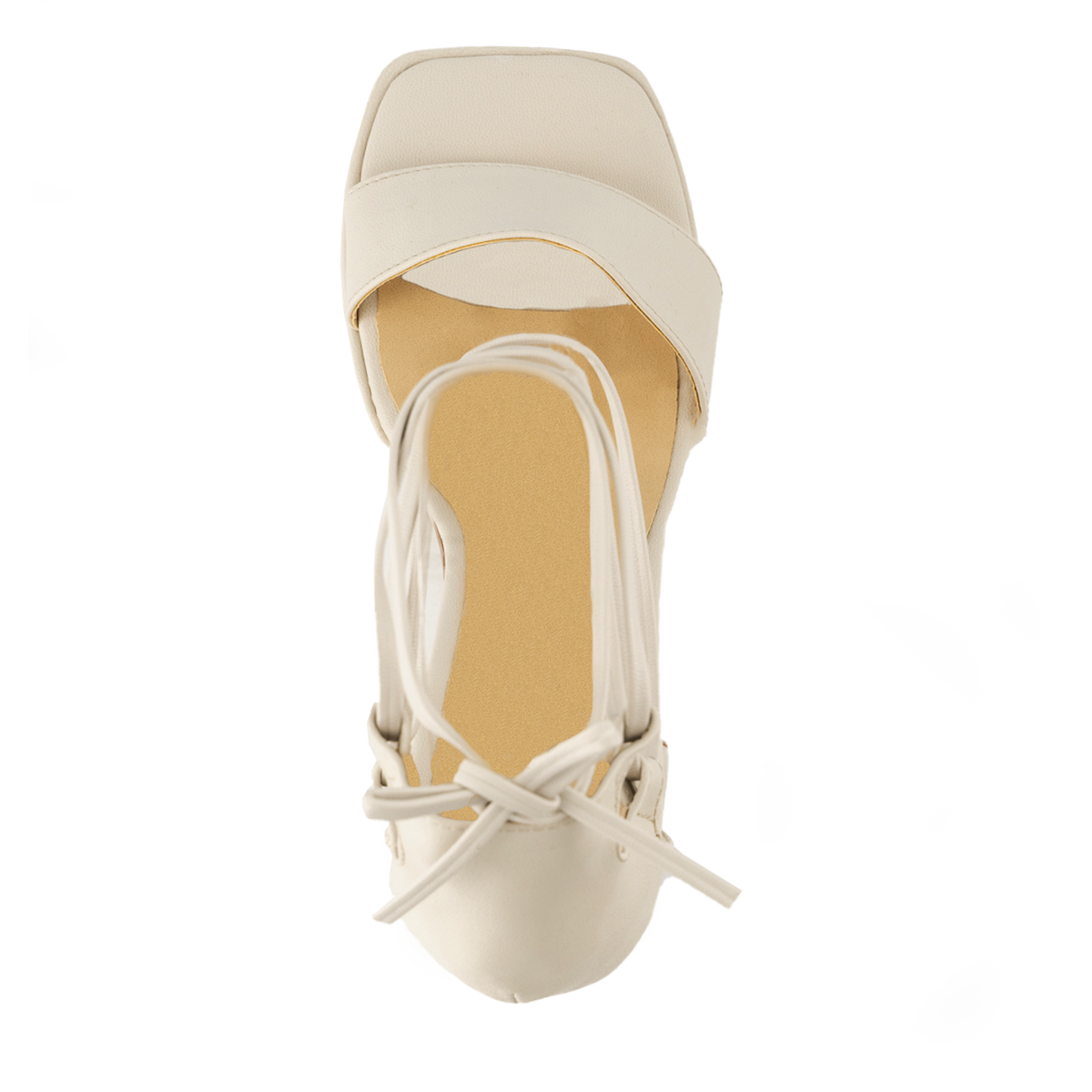 Sandalia con Tacón Exterior Piel sintética Color Blanco Para Mujer De RBCOLLECTION