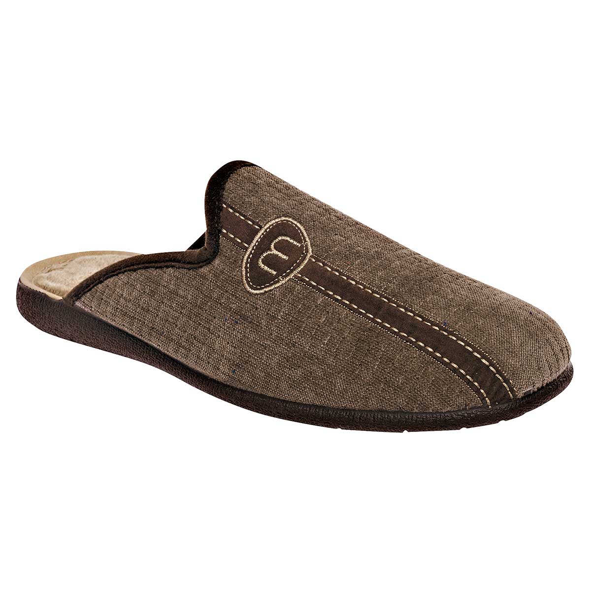 Pantuflas Exterior Textil Color Café Para Hombre De RBCOLLECTION