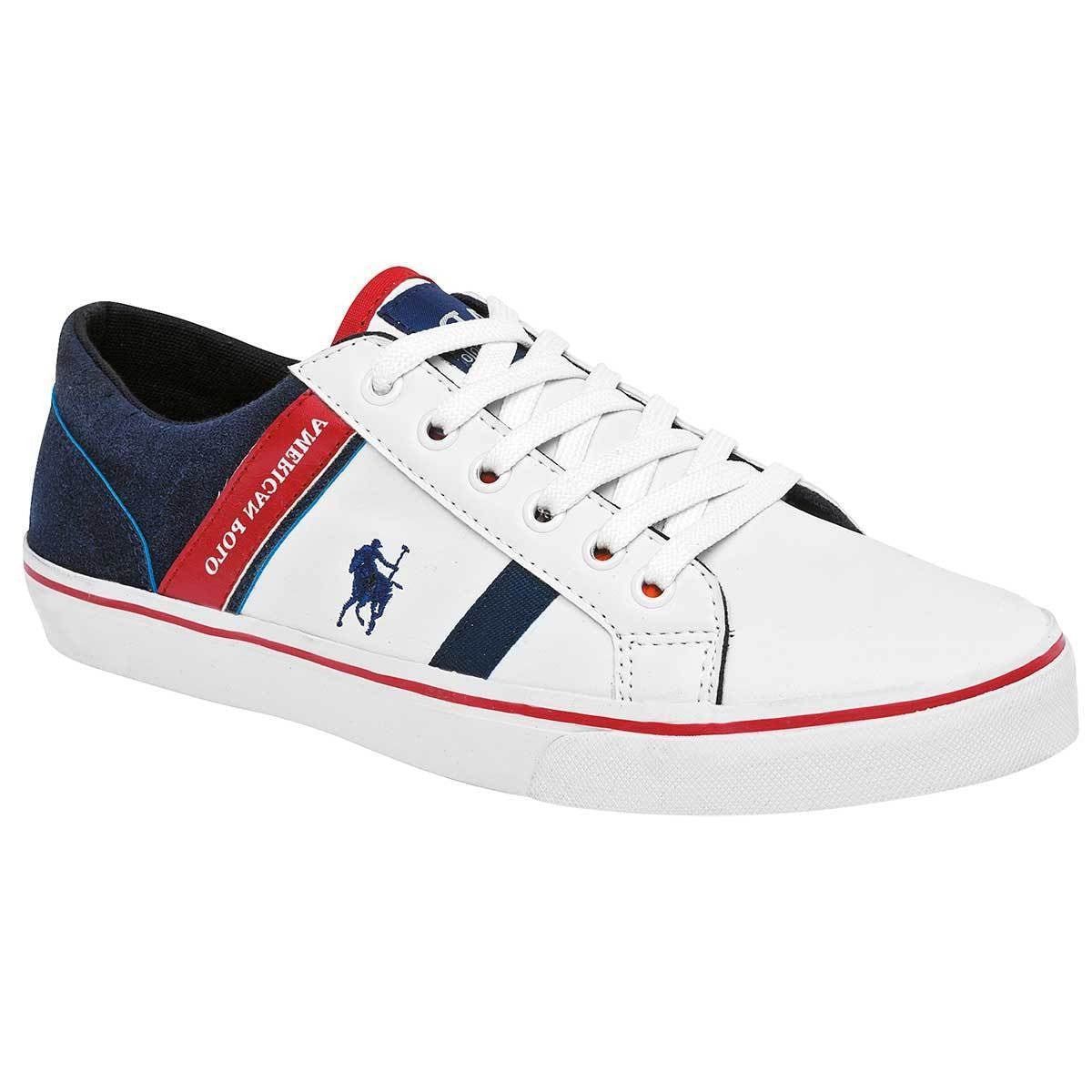 Con cordones Exterior Piel sintetica Color Blanco de American Polo