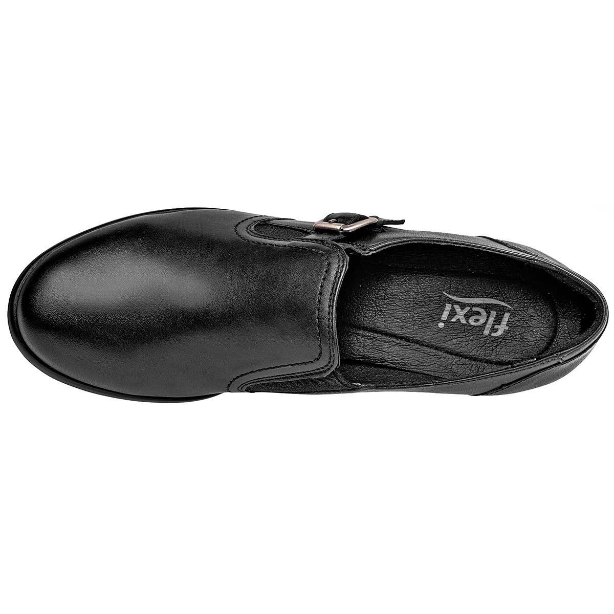 Zapatillas Exterior Piel Color Negro de Flexi