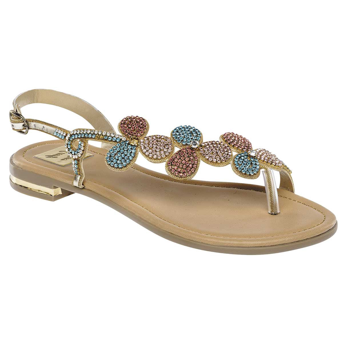 Sandalias Exterior Piel sintética Color Oro Para Mujer De RBCOLLECTION