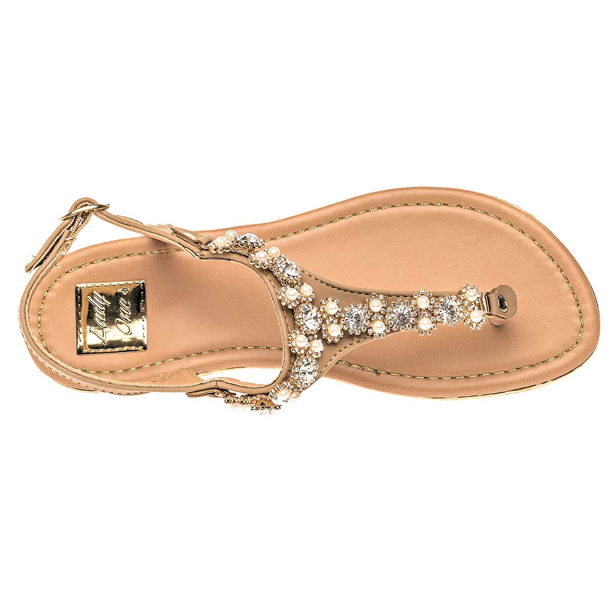 Sandalias de piso Exterior Sintético Color Beige  Para Mujer De RBCOLLECTION