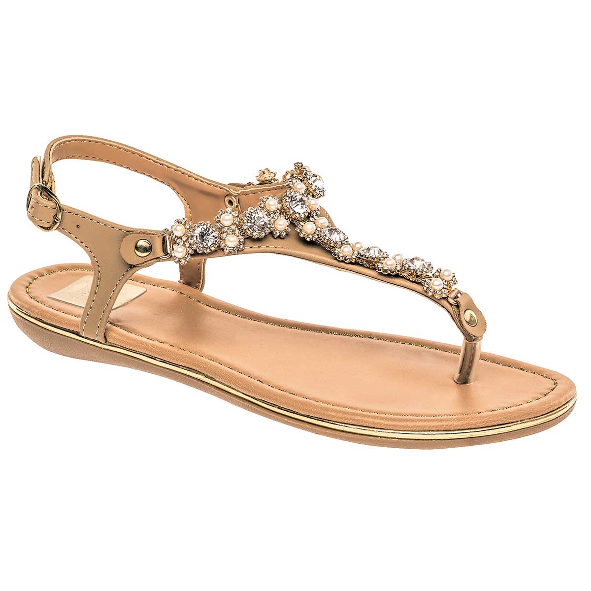 Sandalias de piso Exterior Sintético Color Beige  Para Mujer De RBCOLLECTION