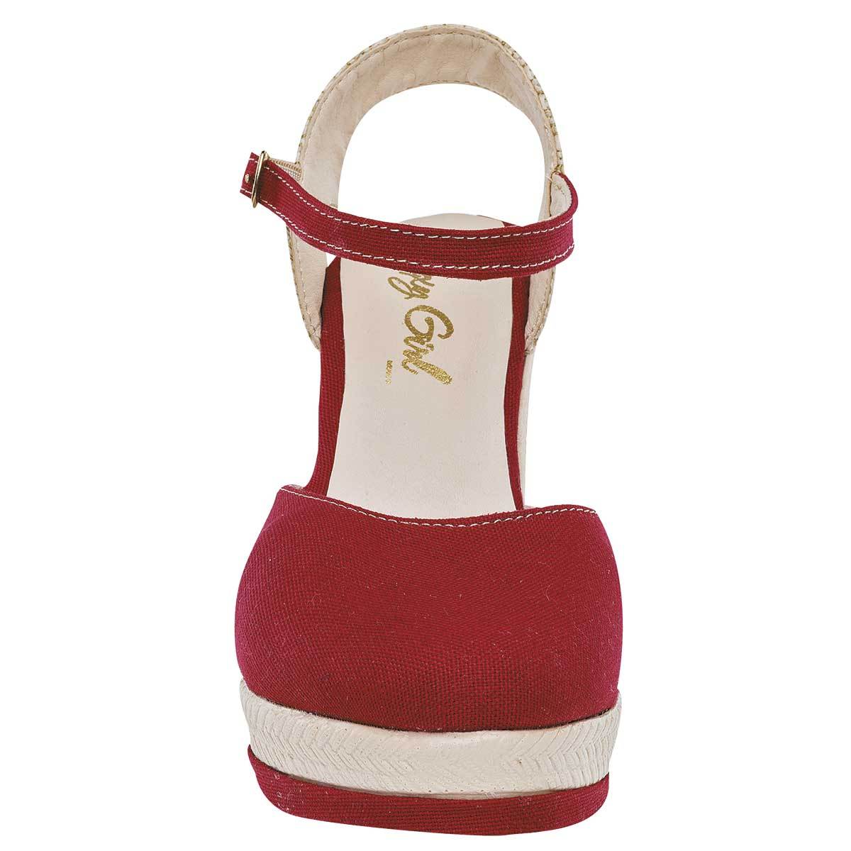 Sandalias con plataforma Exterior Textil Color Rojo de Sexy Girl