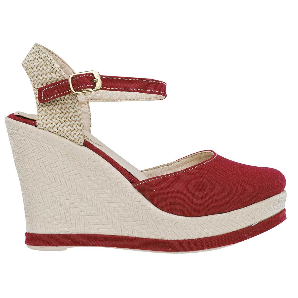 Sandalias con plataforma Exterior Textil Color Rojo de Sexy Girl