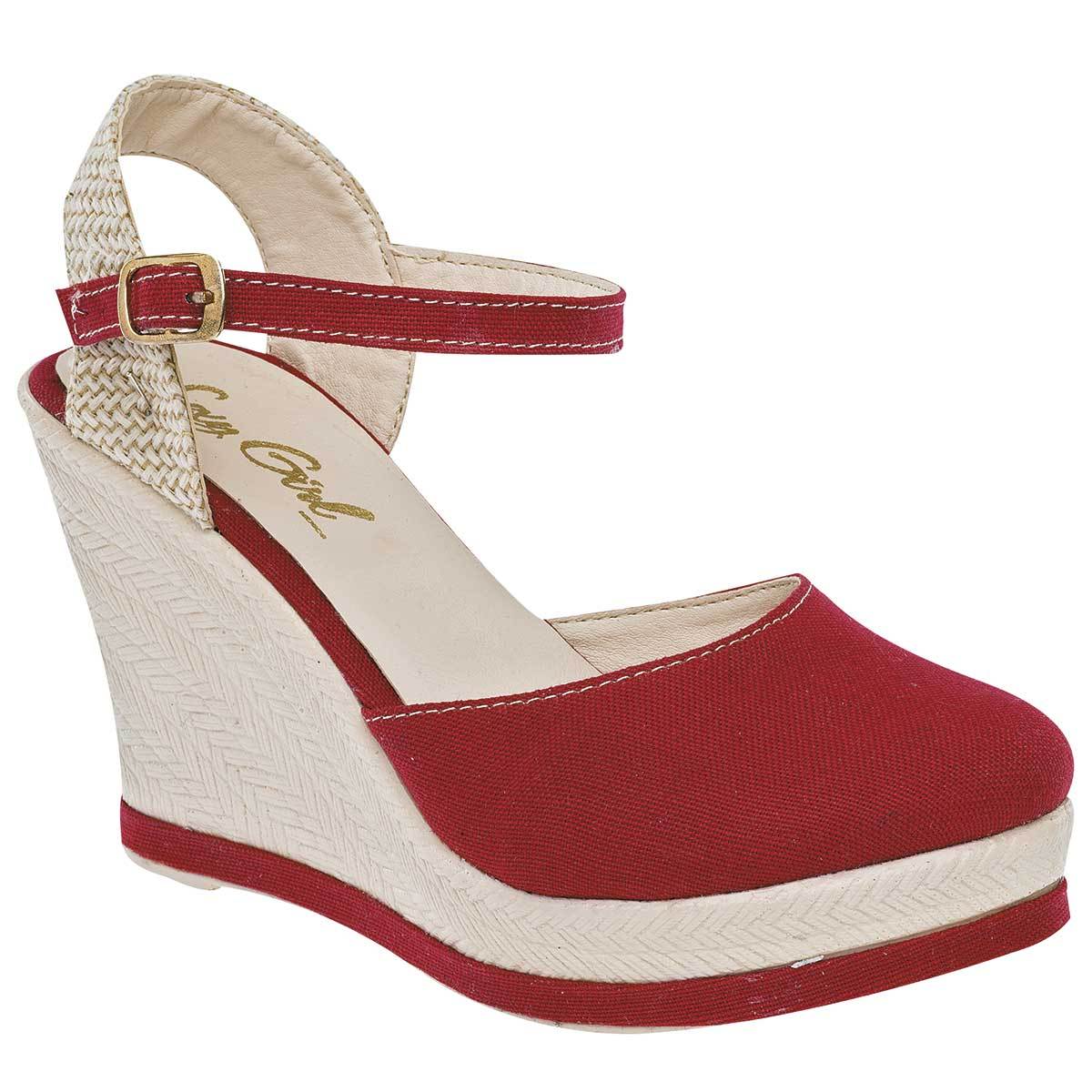 Sandalias con plataforma Exterior Textil Color Rojo de Sexy Girl