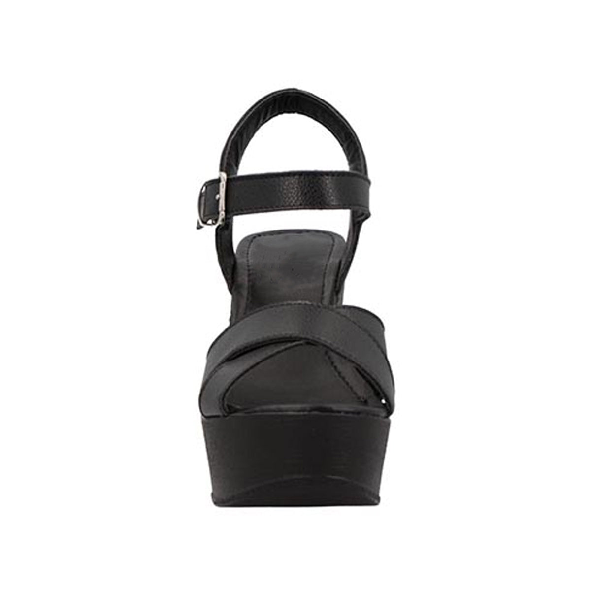 Sandalia con tacón Exterior Piel sintética Color Negro Para Mujer De RBCOLLECTION