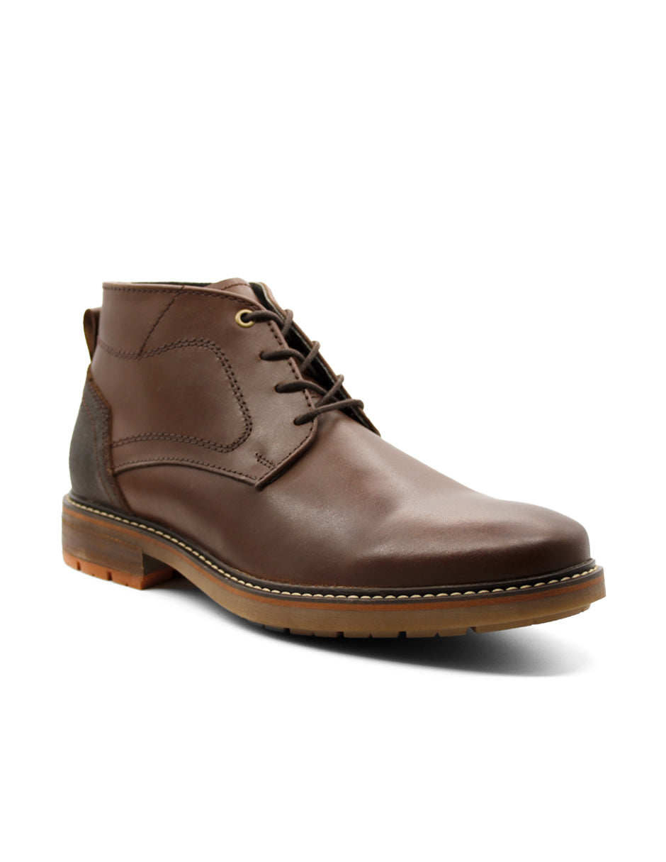 Botas Casuales Exterior Piel Color Café Para Hombre De RBCOLLECTION