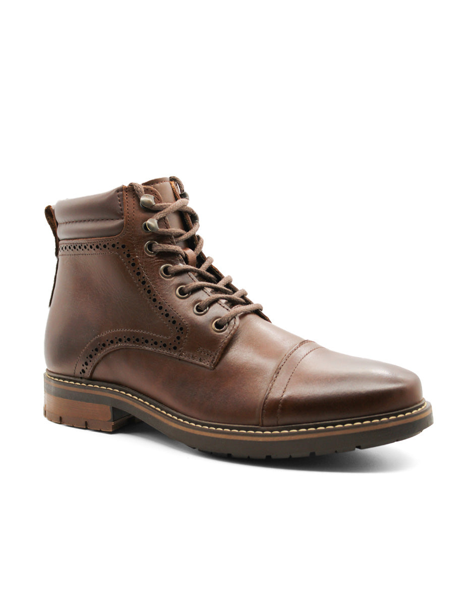 Botas Casuales Exterior Piel Color Café Para Hombre De RBCOLLECTION