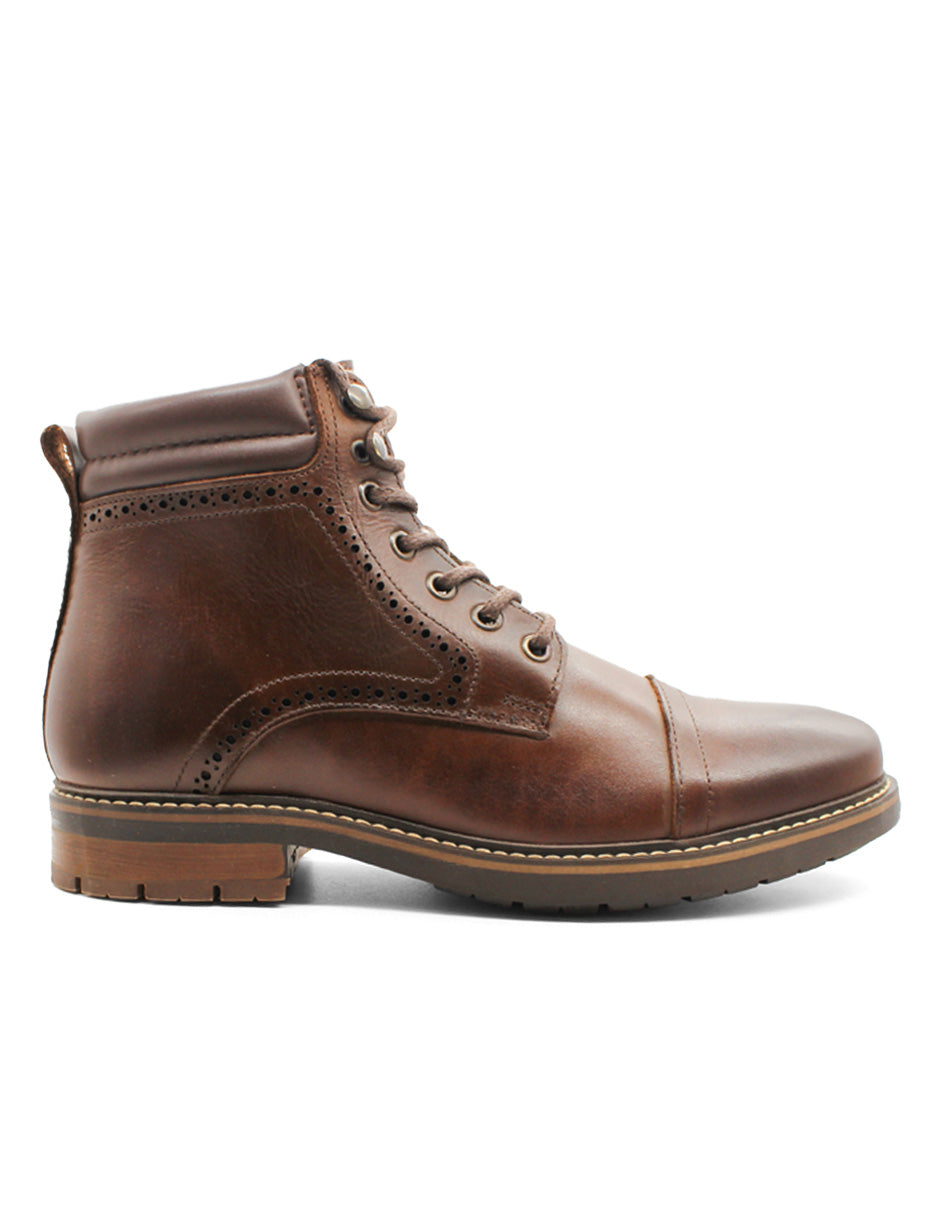 Botas Casuales Exterior Piel Color Café Para Hombre De RBCOLLECTION