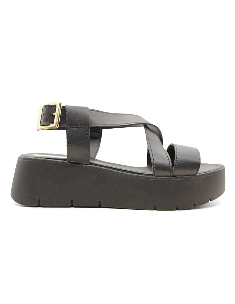 Sandalias con plataforma Exterior Sintético Color Negro Para Mujer De RBCOLLECTION