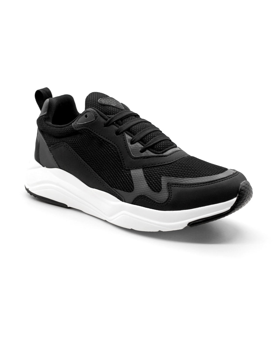 Tenis tipo deportivo Exterior Textil Color Negro Para Hombre De RBCOLLECTION