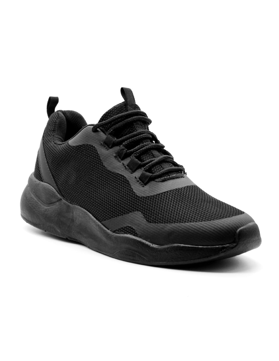 Tenis para correr Exterior Textil con tejido de malla y micro poros transpirables Color Negro Para Hombre De RBCOLLECTION