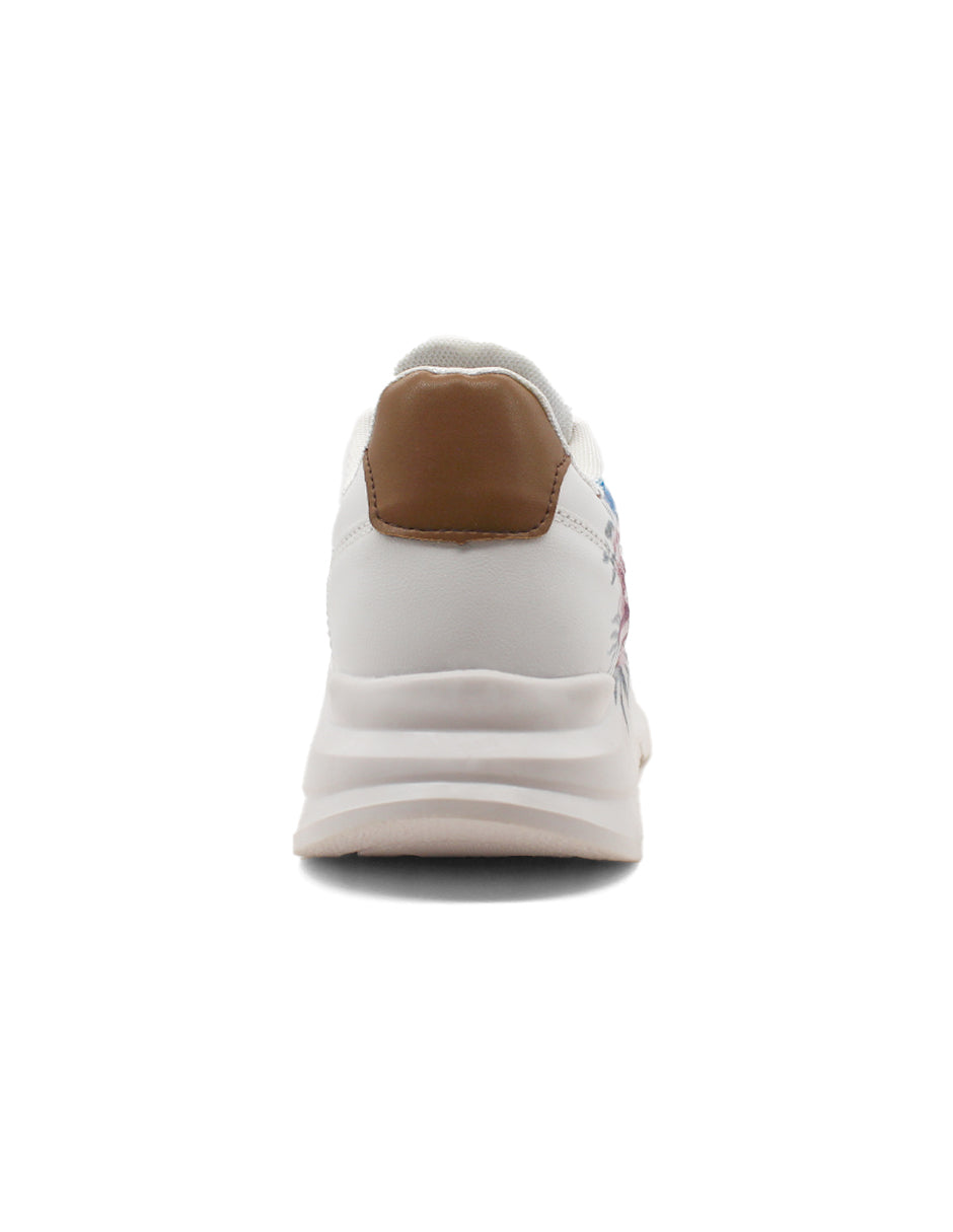 Tenis tipo deportivo Exterior Sintético Color Blanco Para Mujer De RBCOLLECTION