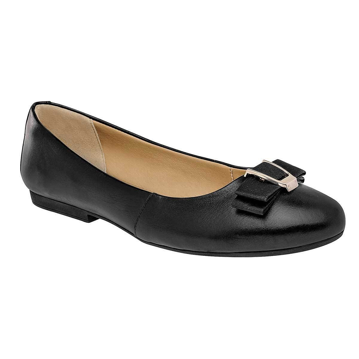 Flats clasicas Exterior Piel Color Negro de Flexi