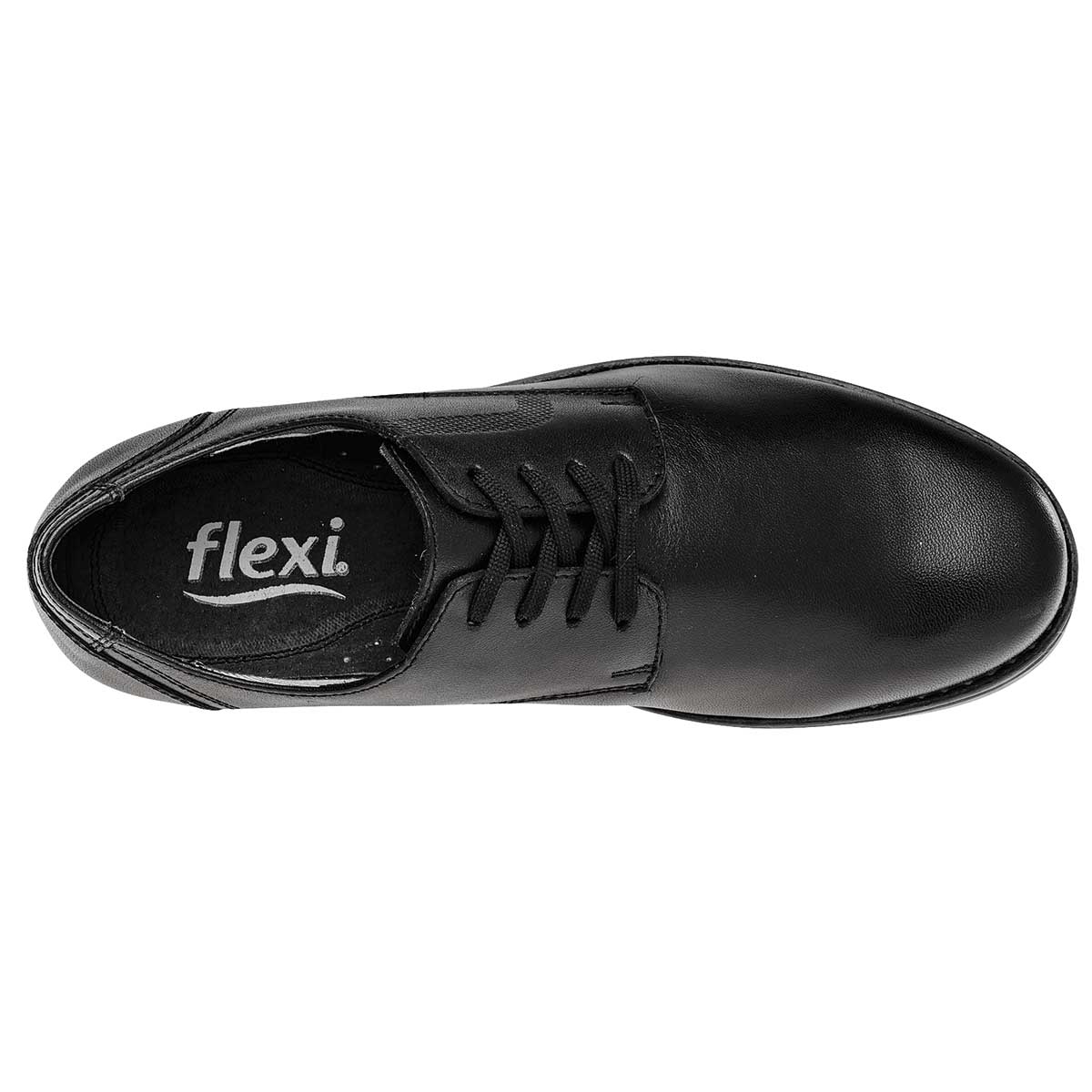 Zapato Oxfords Exterior Piel Color Negro Para Mujer De Flexi