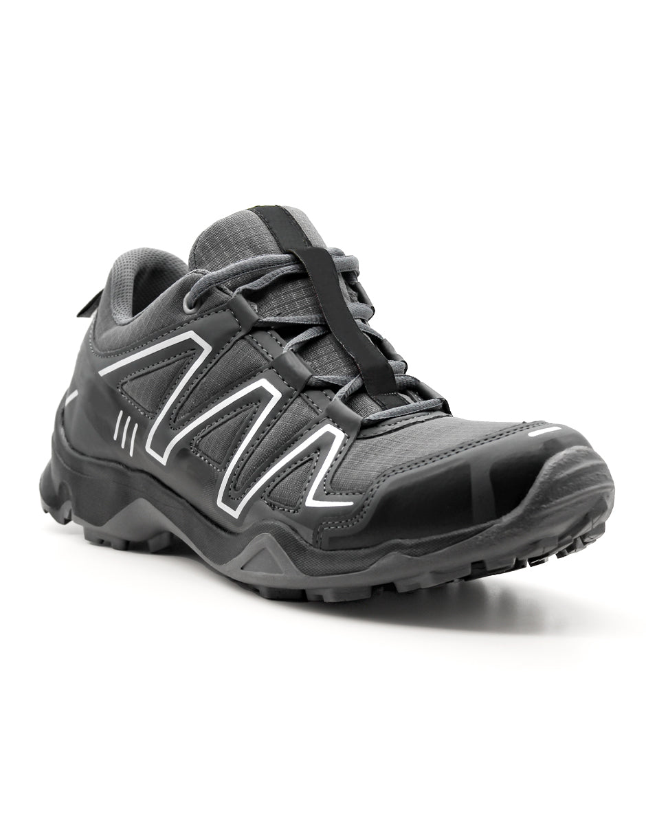 Tenis para senderismo Exterior Textil con placa de recubrimiento a lo largo del guante para terrenos mas duros Color Gris Para Hombre De RBCOLLECTION