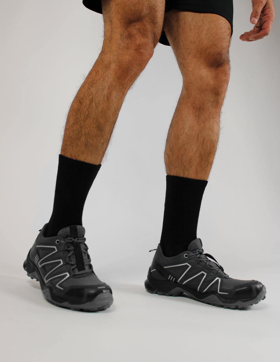 Tenis para senderismo Exterior Textil con placa de recubrimiento a lo largo del guante para terrenos mas duros Color Gris Para Hombre De RBCOLLECTION