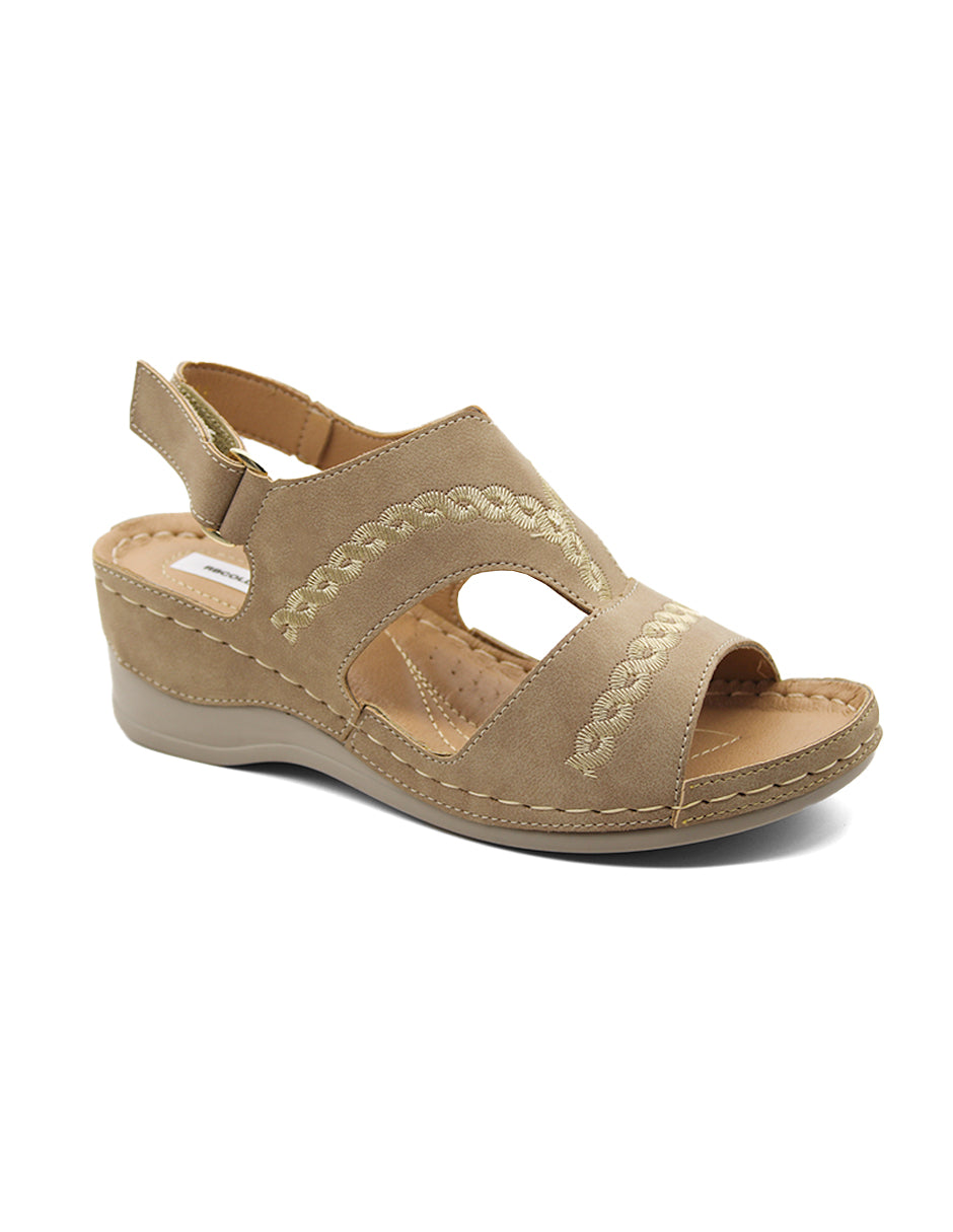 Sandalias con plataforma Exterior Sintético Color Beige  Para Mujer De RBCOLLECTION