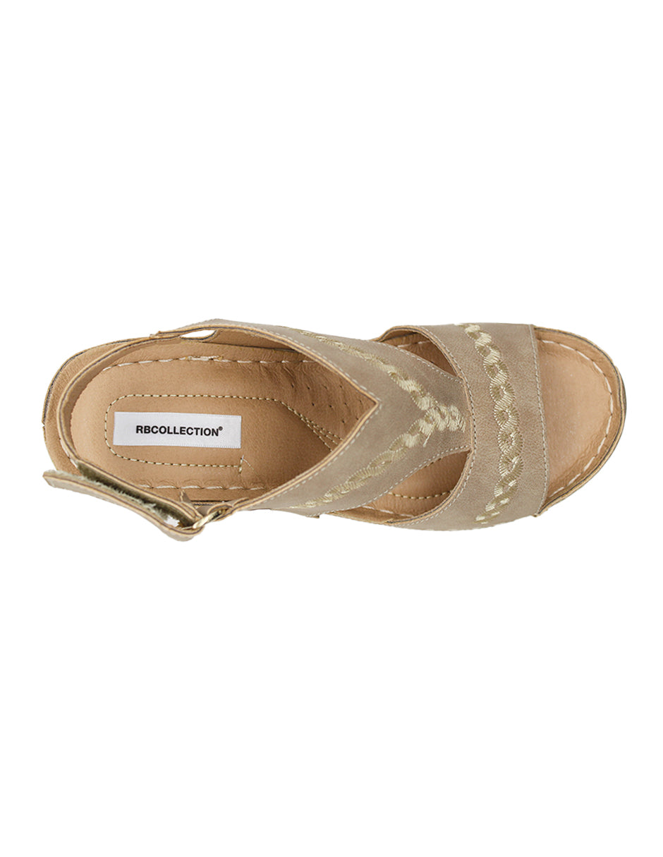 Sandalias con plataforma Exterior Sintético Color Beige  Para Mujer De RBCOLLECTION