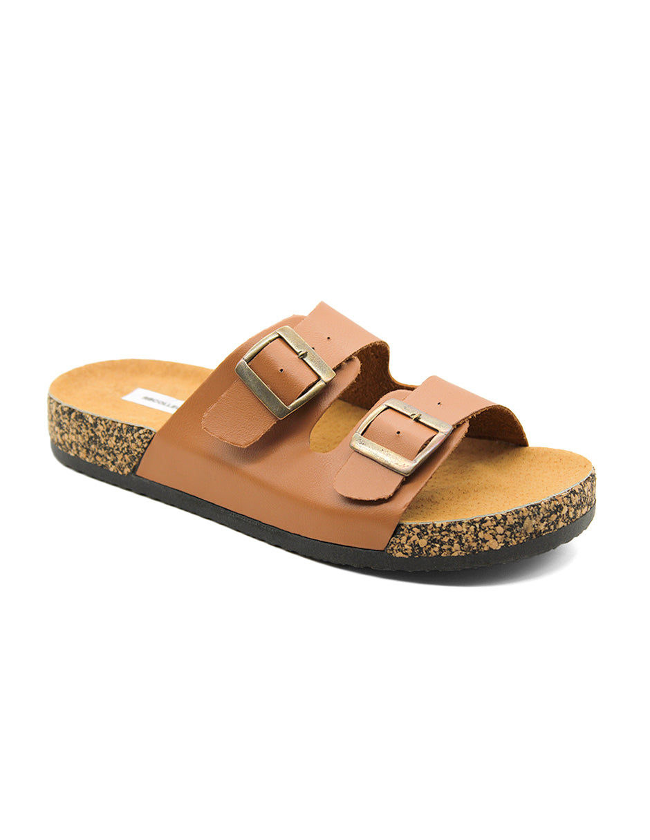 Sandalias de piso Exterior Sintético Color Café Para Mujer De RBCOLLECTION