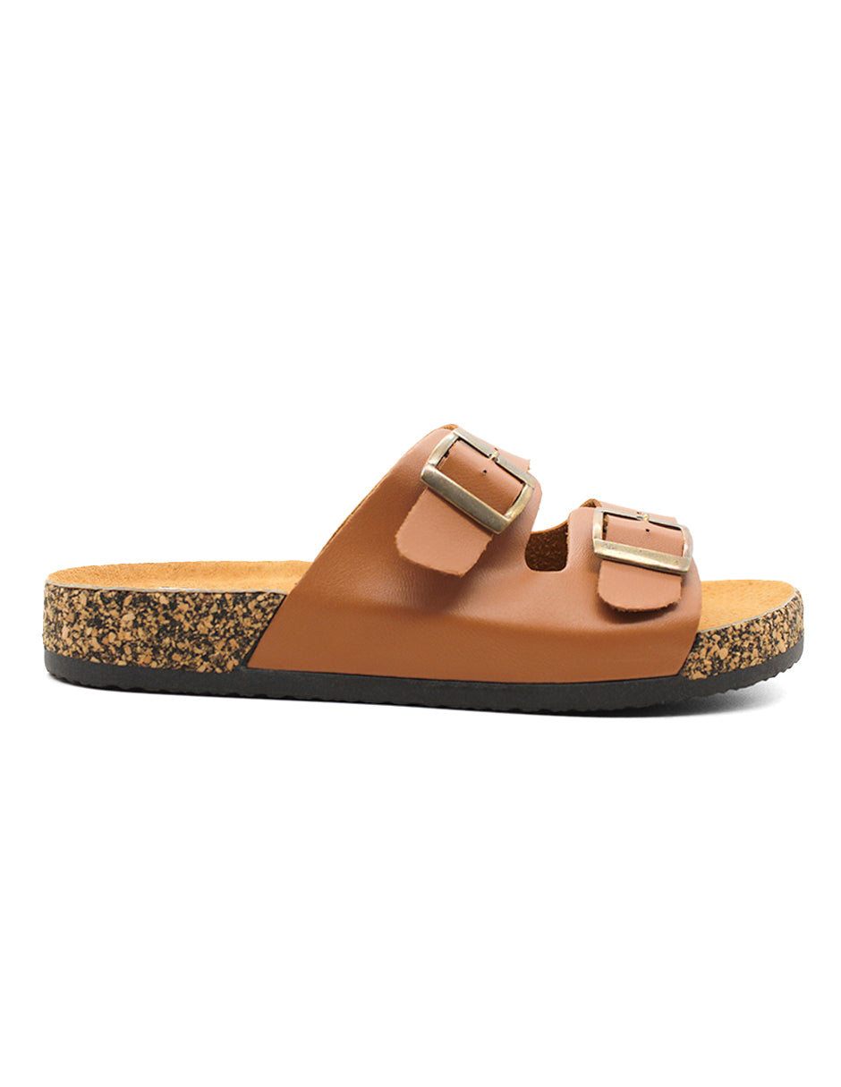 Sandalias de piso Exterior Sintético Color Café Para Mujer De RBCOLLECTION