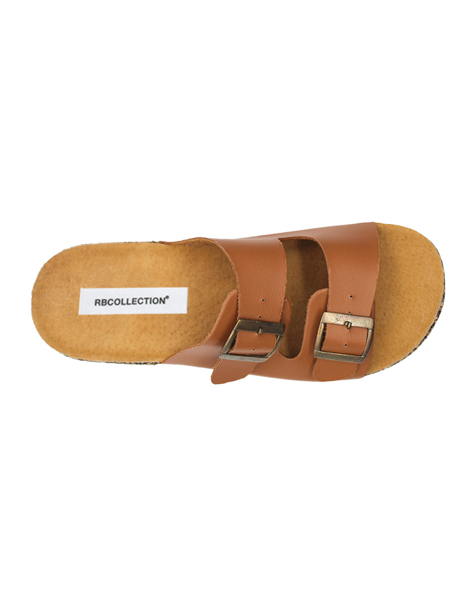 Sandalias de piso Exterior Sintético Color Café Para Mujer De RBCOLLECTION