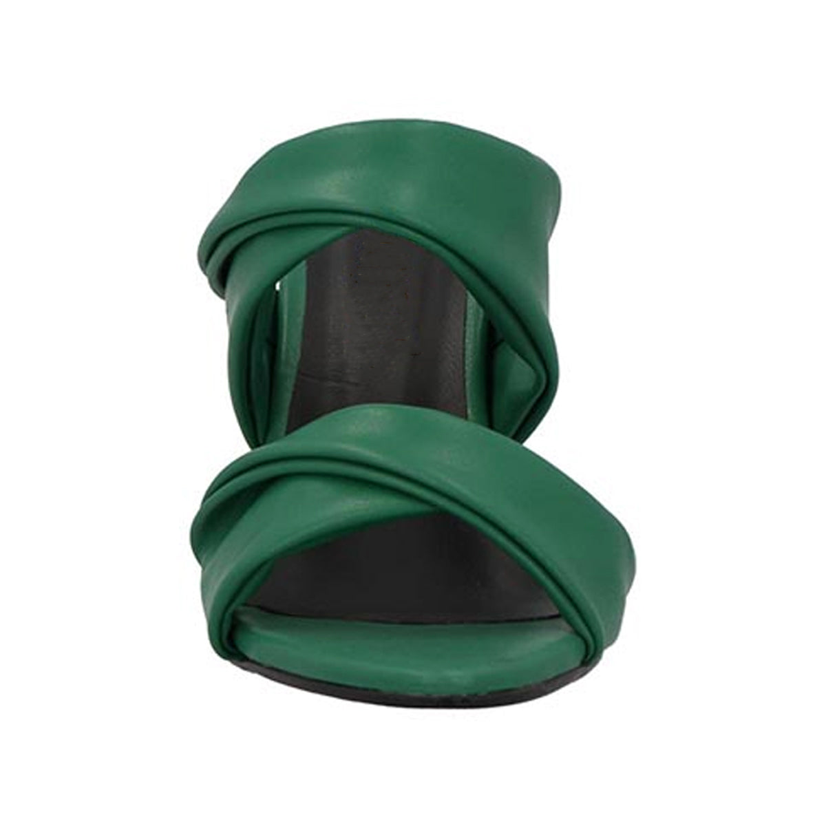 Sandalia con tacón Exterior Piel sintética Color Verde Para Mujer De RBCOLLECTION
