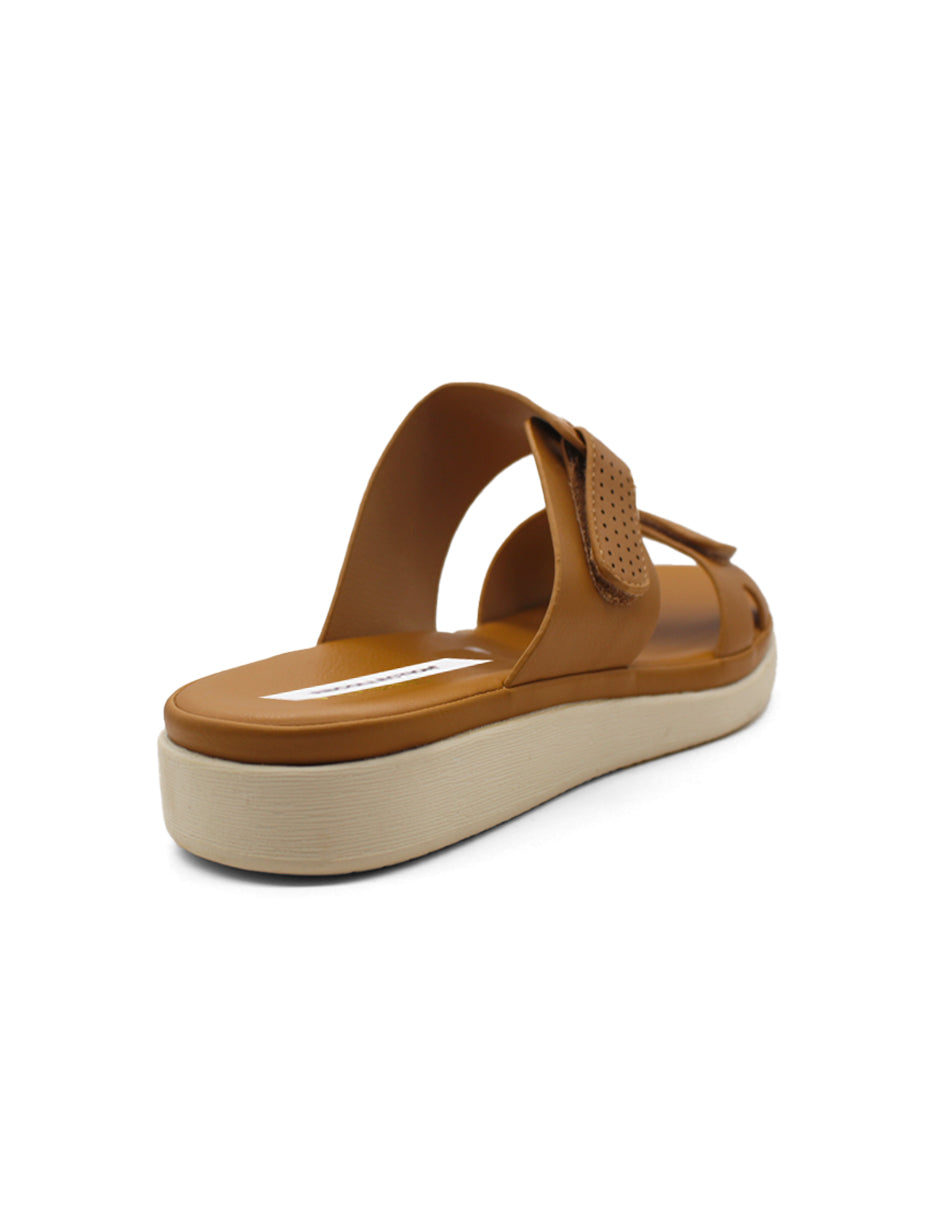 Sandalias de piso Exterior Sintético Color Café Para Mujer De RBCOLLECTION