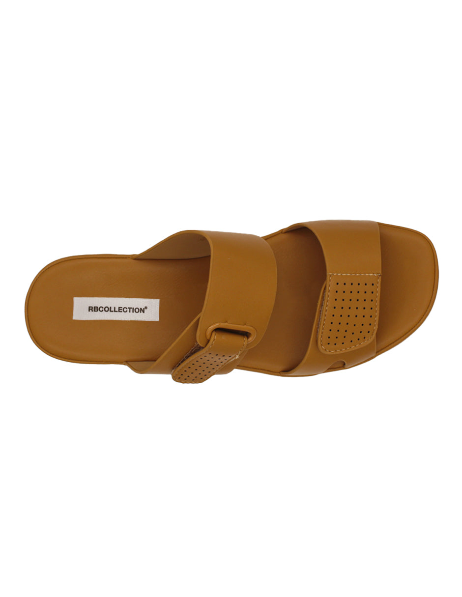 Sandalias de piso Exterior Sintético Color Café Para Mujer De RBCOLLECTION