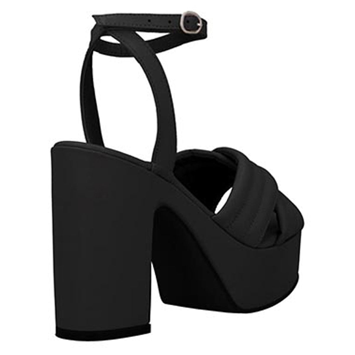Sandalia con tacón Exterior Piel sintética Color Negro Para Mujer De RBCOLLECTION